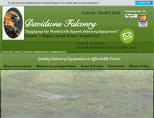 Tablet Screenshot of davidsonsfalconry.com